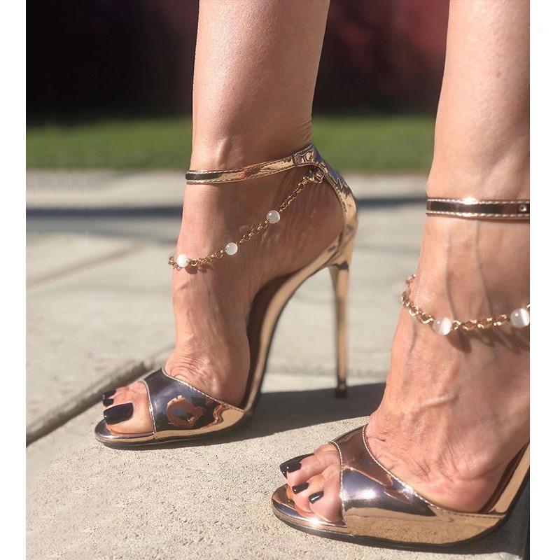 

Rhinestone Women Sandals Sexy High Heel Shoes Crystal Ladies Sandals Elegant Party Shoes Women Pumps Stilettos 12cm big size 421, Gold