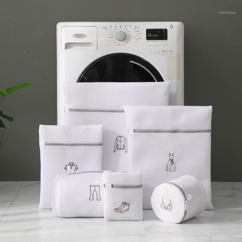 

Mesh Laundry Bag Polyester Washs Laundry Bags Socks Clothes Underwear Organizer Zippered Foldable Washing Machine Bra Wash Bag1