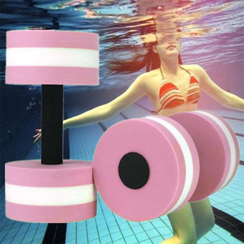 

1 Pair Aqua Fitness Barbells Foam Dumbbells Hand Bars Pool Resistance Exercise Water Dumbbells @F1, Red