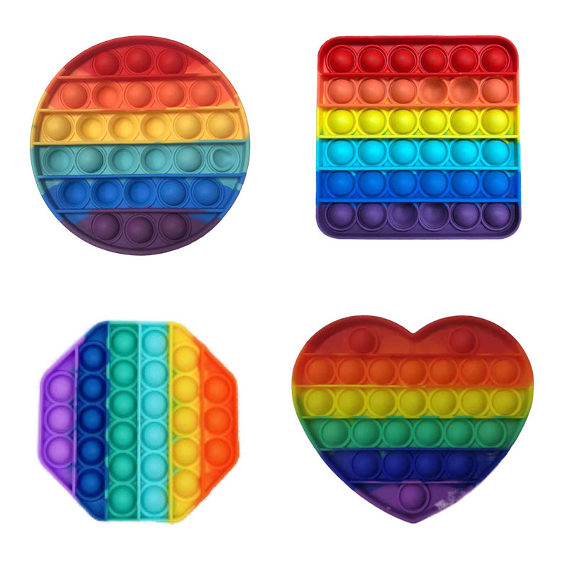 

New Arrival Colorful Decompression Toys Sensory Push Pop Bubble Sensory Toy Autism Anxiety Stress Reliever for Students Office Workers