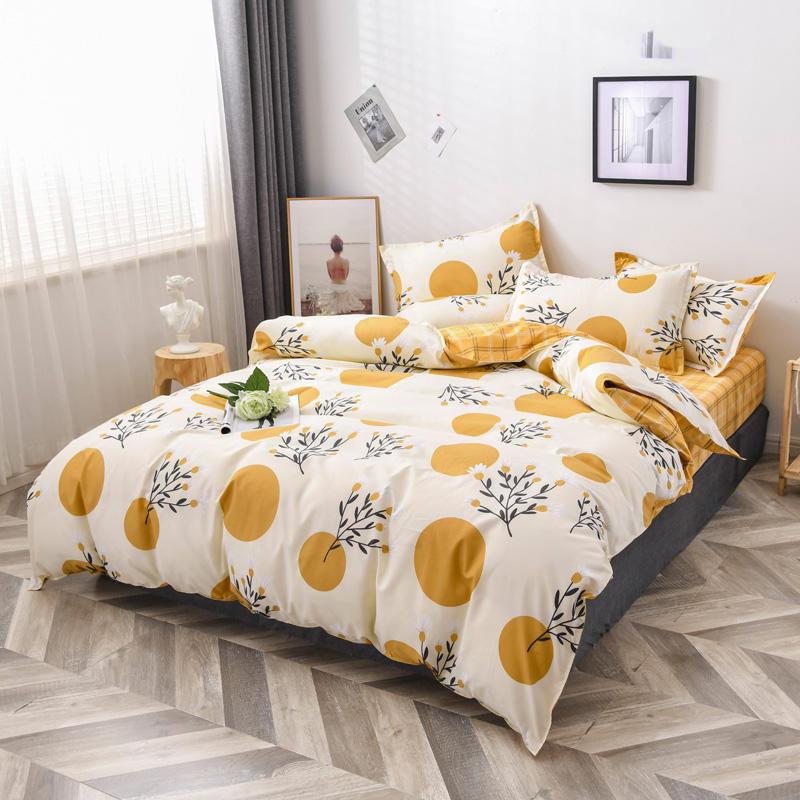 

Quilt Cover With Bed Sheet Single/Double/Queen/King Size ropa de cama Flower Style Comforter Bedding Set For Double Bed 220X230, Type 5
