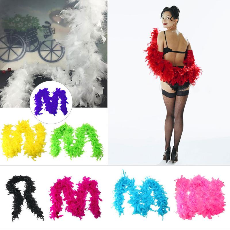 

White Feather Scarf Quality Boa Flapper Hen Night Burlesque Dance Party Show Costume Funny Scarf Accessories Women Diademas