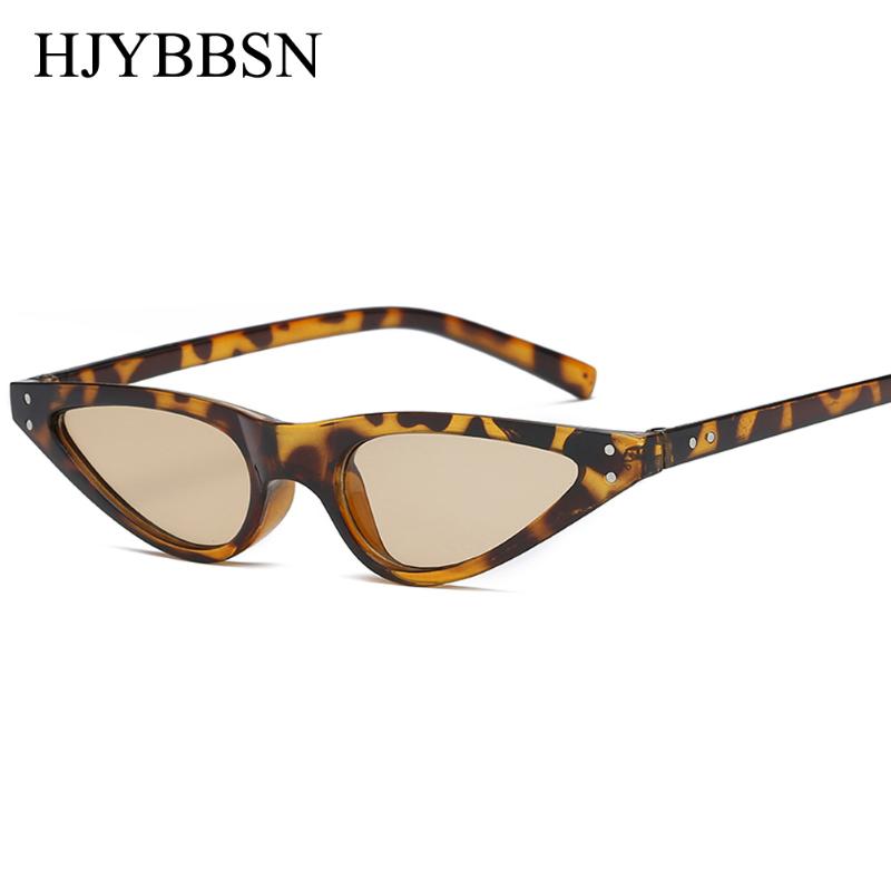 

HJYBBSN Small Triangle Cat Eye Sunglasses Women Fashion Vintage Cat Eyeglasses Female Ladies Stylish Sun Glasses UV400 Goggles