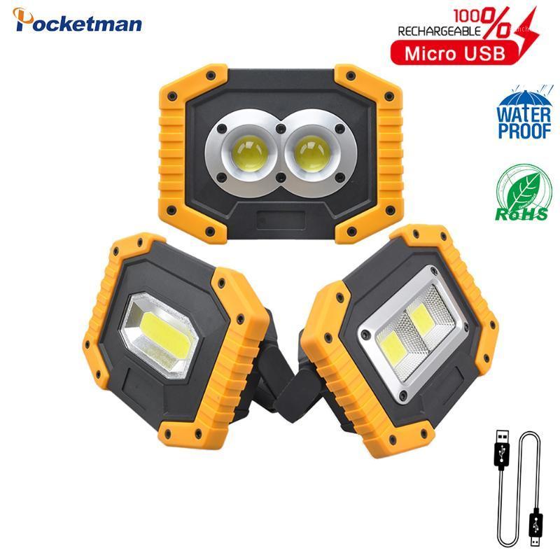 

30W COB LED Portable Lantern Work Lamp Waterproof 3-Mode Emergency Portable Spotlight Rechargeable Floodlight Camping Lamp 186501