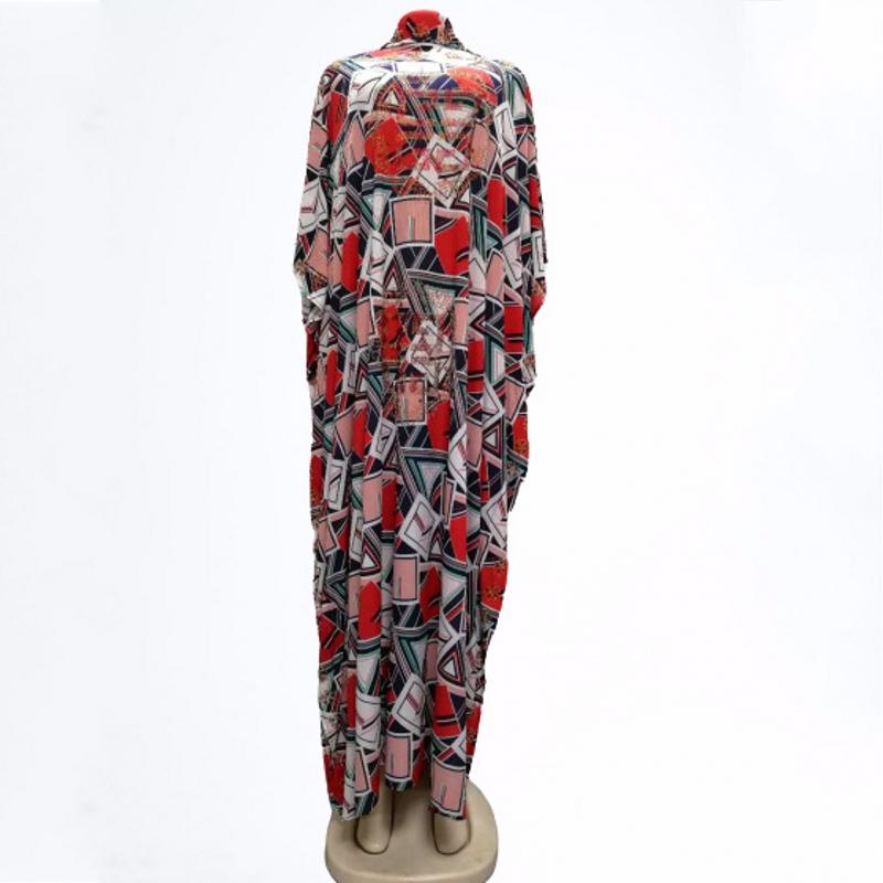 

New Dashiki African Long Dresses Bazin Maxi Dress For Women African Traditional Custom Clothes Dashiki And Headscarf