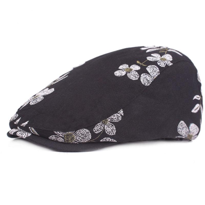 

Casual Cotton Caps For Men Women Fashion Adjustable Summer Berets Outdoor Sun Beret Hat Bone Brim Adult Floral Flat Hats