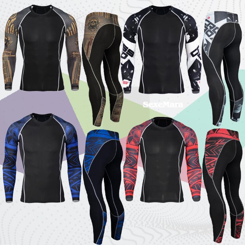 

Fitness Running Shirt of Man Rashguard Long Sleeve Johns sports suit Crossfit Bodybuilding gym Men' sportswear1, T-shirt