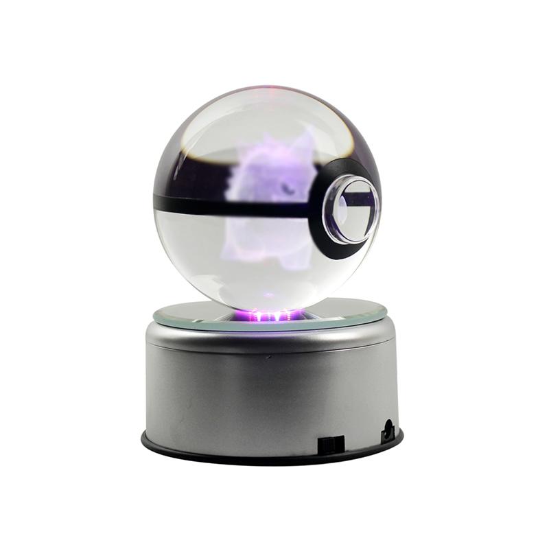 

Hot Sale Crystal Ball Laser Engraving 3D Glass Sphere Figurines with Led Light Base Global Home Decor Birthday Christmas Gifts