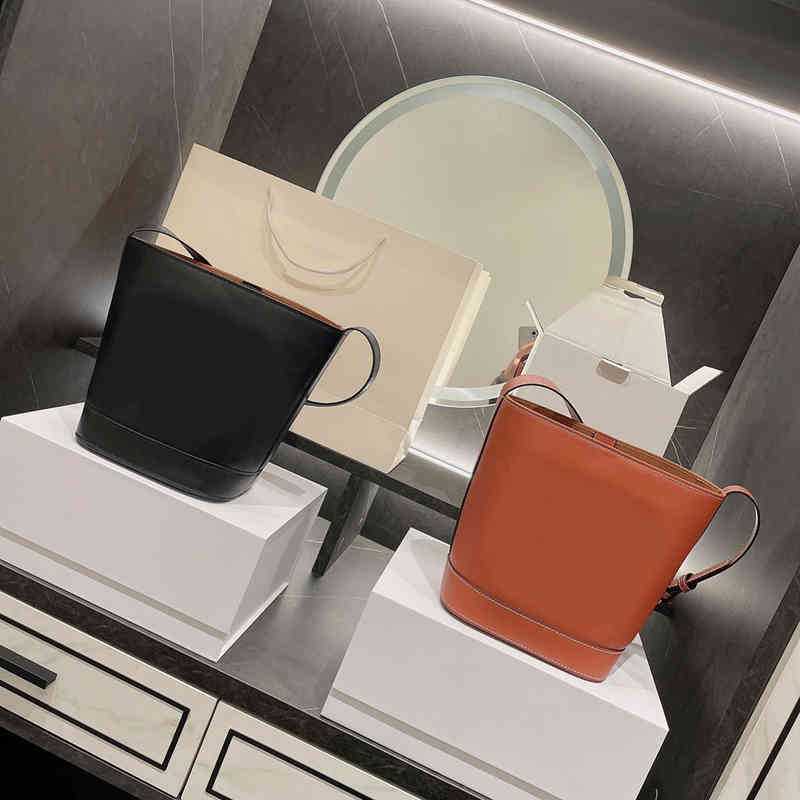 

Bags Tote Women Handbag Shoulder Leather Designer Crossbody Female Shopping Purses Bucket 220302, Brown