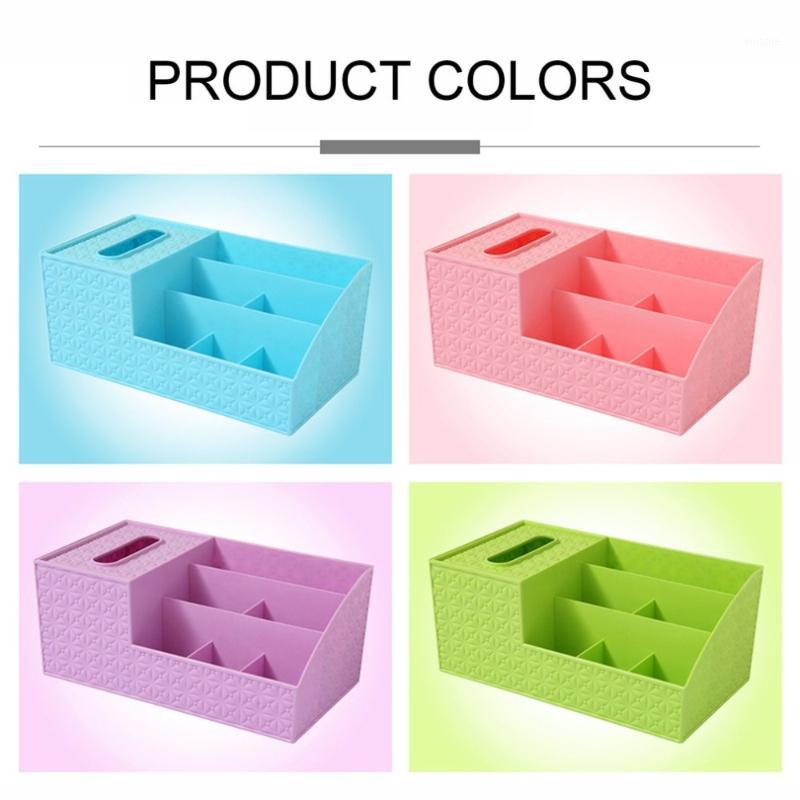

Multifunctional Desktop Shelves Storage Box Durable Plastic Makeup Storage Box Organizer Tissue Small Items Case1