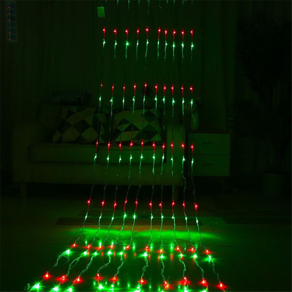 

2021 New Led Waterfall Curtain Icicle Meteor Shower Rain Effect String Light Holiday Christmas Wedding Party Lights Garland Fkho