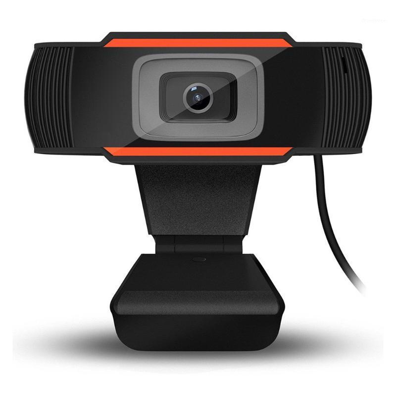 

30 degrees rotatable 2.0 HD Webcam USB Camera Video Recording Web Camera with Microphone For PC Computer Web #251, Black