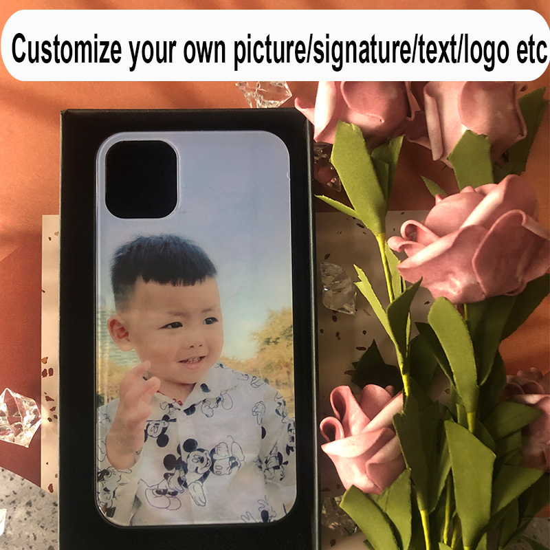 

customize your own picture for iPhone 12 mini 5.4 12 pro 6.1 pro max 6.7 soft case with gift box, Customize with gift box