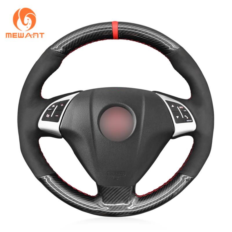 

MEWANT Black PU Carbon Fiber Hand Sew Car Steering Wheel Cover for Bravo Doblo Combo Vauxhall Combo (Tour) 2012-2020