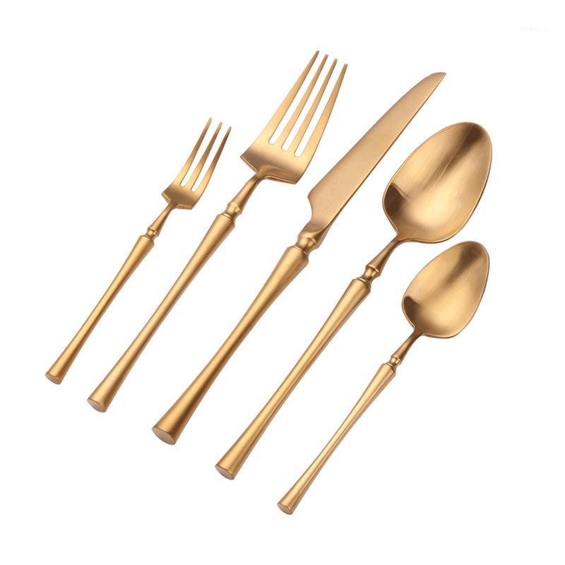 

Cutlery Knives Sets Spoons Forks and Knives 18/10 Stainless Steel Western Kitchen Tableware Dinner Set1