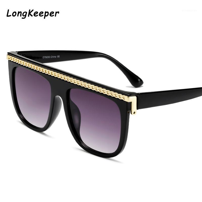 

2020 New Flat Top Sunglasses Retro Women's Sun Glasses Gradient Blakc Shield Sun Ladies Classic Shades Gafas UV4001