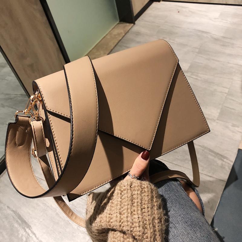 

Solid Color Crossbody Bags For Women 2020 Luxury Handbags Women Bags Designer PU Leather Female Travel Shoulder Messenger, As photo