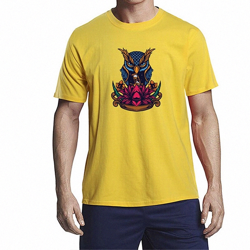Men's Unisex T shirt Other Prints Floral Graphic Animal Plus Size Round Neck Daily Holiday Print Short Sleeve Tops Basic Casual Blue White B