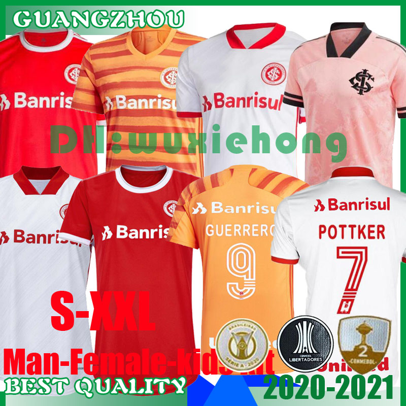 

2020 SC International football jersey man kids Outubro Rosa special jersey V.CUEST GUERRERO D'ALESSANDRO football shirts camisa de SCI 20/21, 2021 home+sponsors