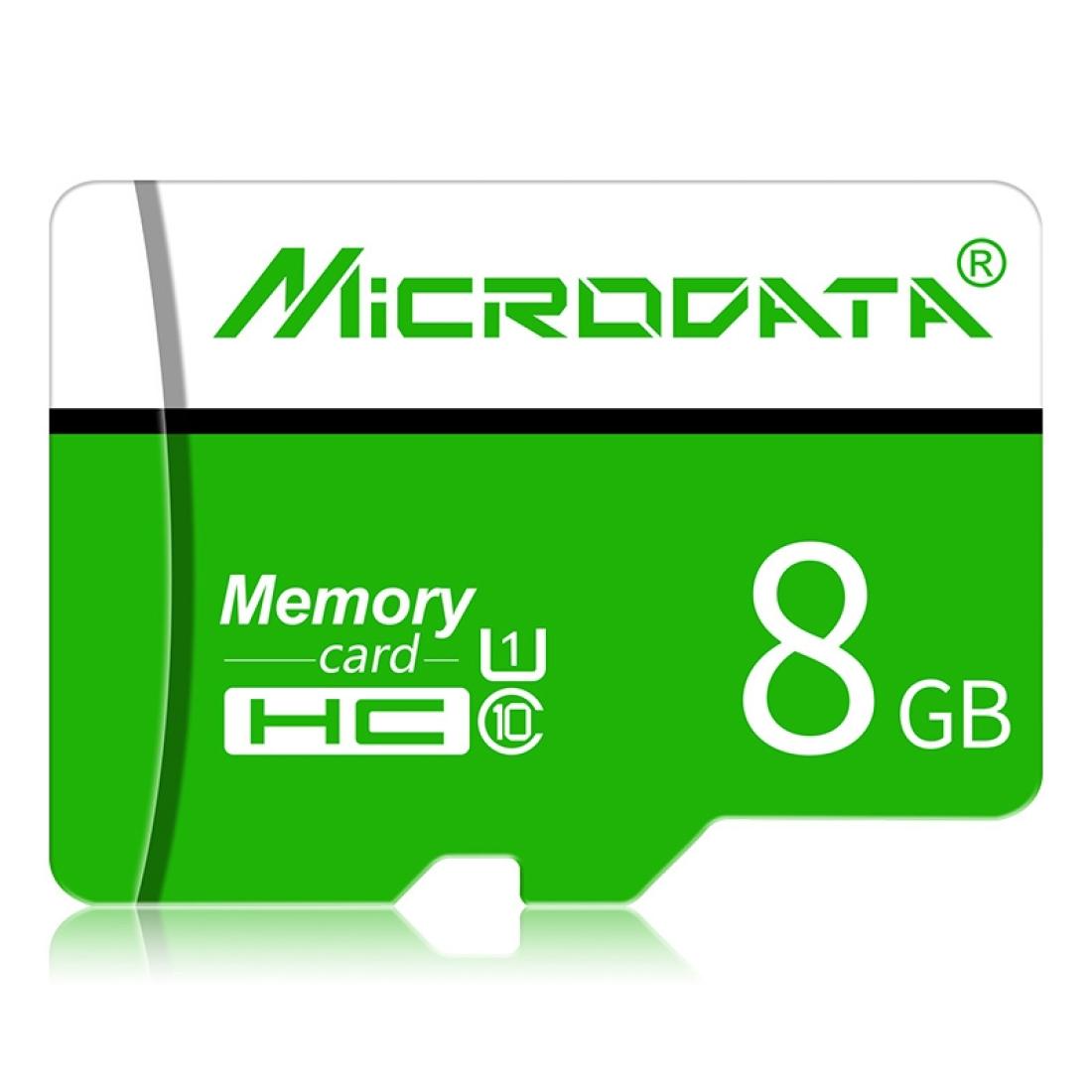 

MICRODATA 8GB U1 Green and White TF Memory Card