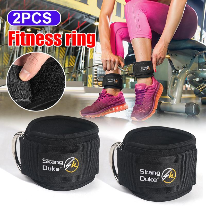

2pcs Sport Ankle Straps Fitness Ankle Support Padded D-ring Cuffs for Gym Workouts Cable Machines Leg Exercises In Stock