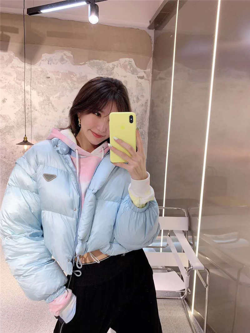 

Women Jacket Down Parkas Coat Winter Style Slim Corset Thick Outfit Jackets Pocket Outsize Lady Warm Coats White Black Asain szie -L