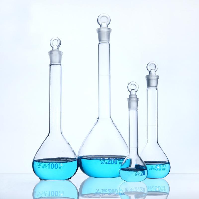 

2 pieces/pack Transparent/Brown Glass Volumetric Flask Laboratory Equipment1