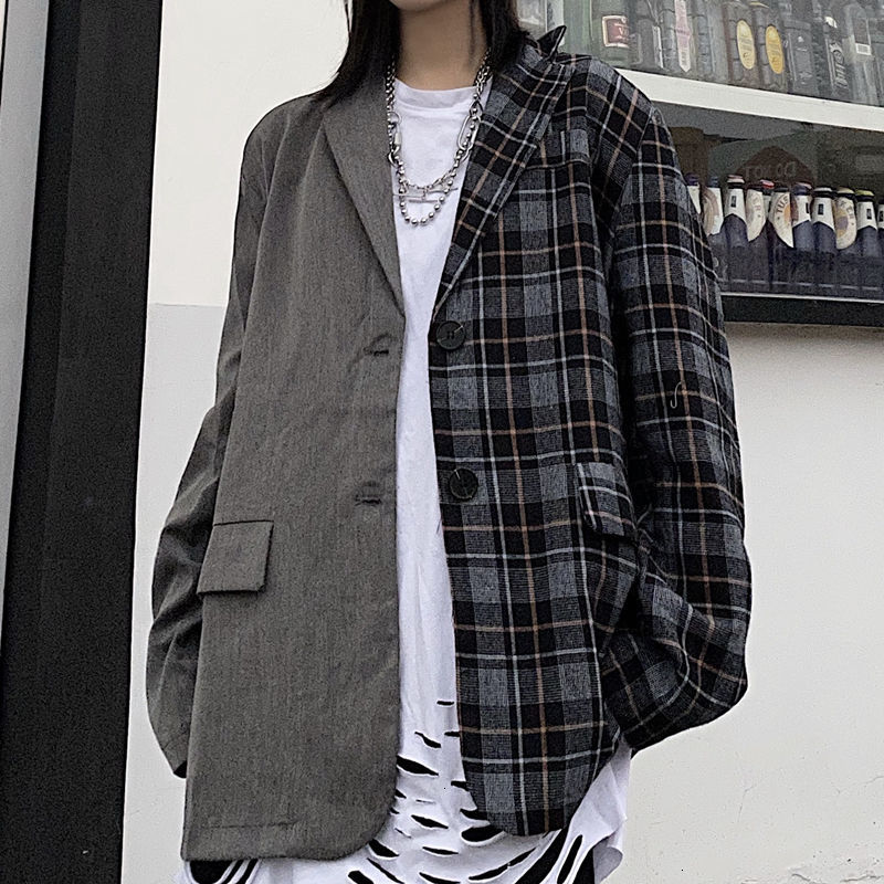 

Suits 2021 Men's Spring and Winter Thin New Plaid Sewing Suit Young Clothes 3WH6, Picture color