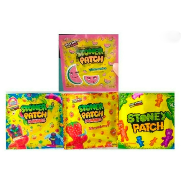 

STONER PATCH DUMMIES Candy Bag childproof Edibles Packaging Empty Mylar Empty Packaging Strawberry, Watermelon, Dummies Gummis Bags