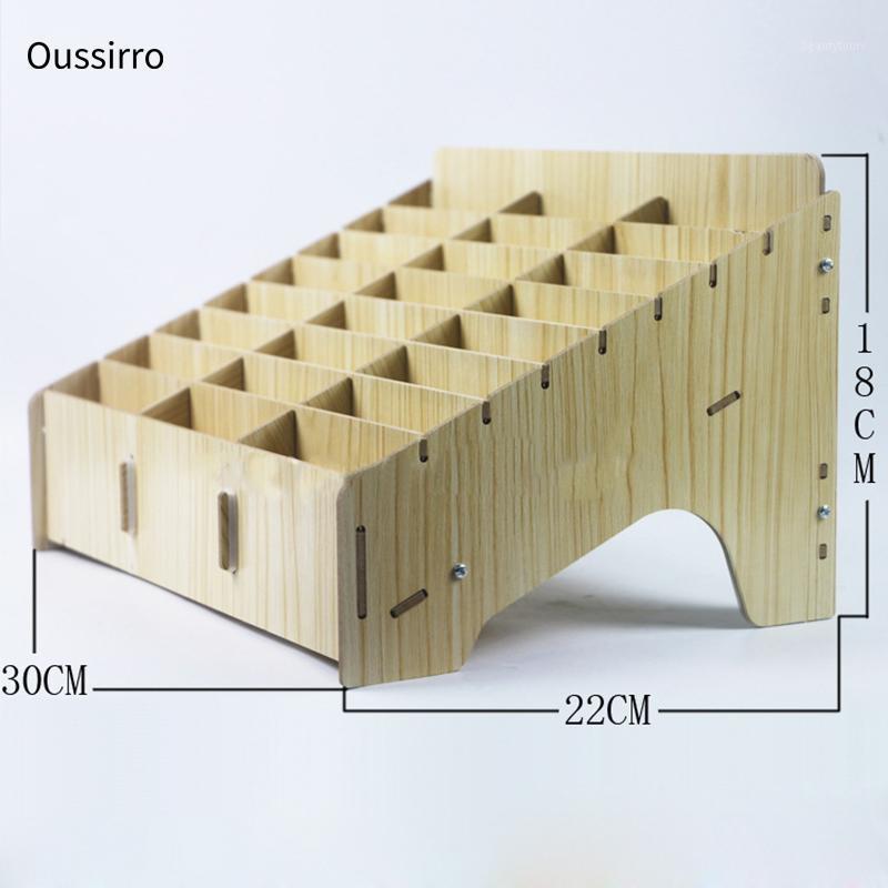 

Wooden Mobile Phone Management Storage Box Creative Desktop Office Meeting Finishing Grid Multi Cell Phone Rack Shop Display1, As pic