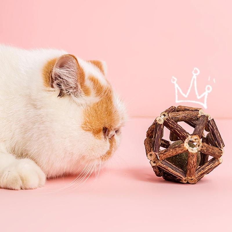 

Handmade Cat Toys Ball Catnip Ball Cat Toys Matatabi Sticks Organic Natural Supplies Pet Supplies
