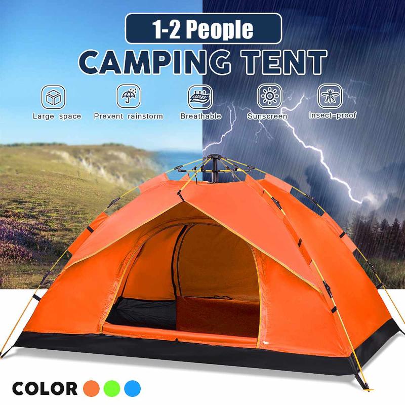 

1-2 People Outdoor Camping Tent Automatic Folding Portable Thick Rainproof Tent Outdoor Picnic Fishing Tourist