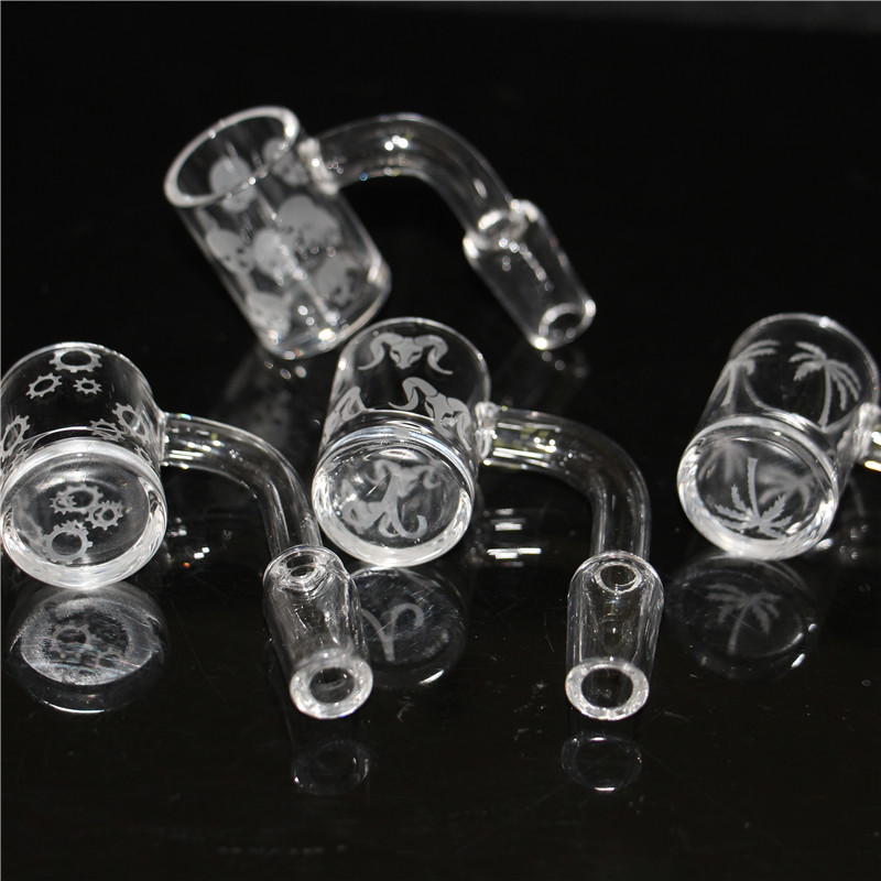 

smoking 100% Real Quartz Banger 90&45 Degrees oil rig dab rigs Domeless club nail 14mm male Bangers heady bong dabber Crystal