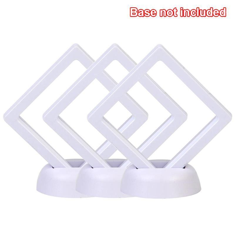 

Pcs Tabletop Gift Transparent Coins Holder Stand Show Case Medallions Square 3D Floating Jewelry Display Frame Multifunction Pouches, Bags, Pink;blue