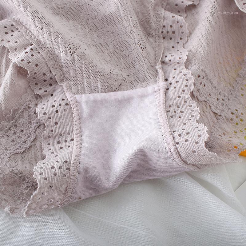 

Ladies Lace Panties Back Cross Sexy Breathable Panties Ladies Mid-waist Cotton Breathable Close-fitting Three-legged Pants1, 04