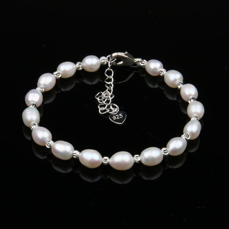 

Fashion Natural Freshwater Pearls Beads Bracelet Jewelry For Girl Friend Women Real Pearl Bracelets DIY Jewelry 19cm