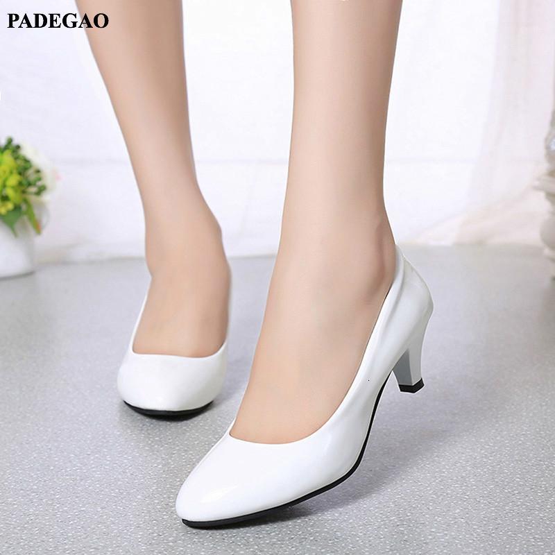 

PADEGAO Female Pumps Nude Shallow Mouth Women Shoes Fashion Office Work Wedding Party Shoes Ladies Low Heel Autumn PDG0991, Beige