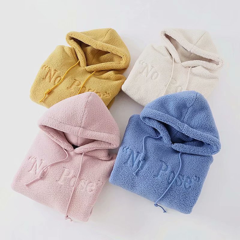 

2021 New Korean Version Hooded Veet Composite Cashmere Sweater Warm Top Gkd8, Blue