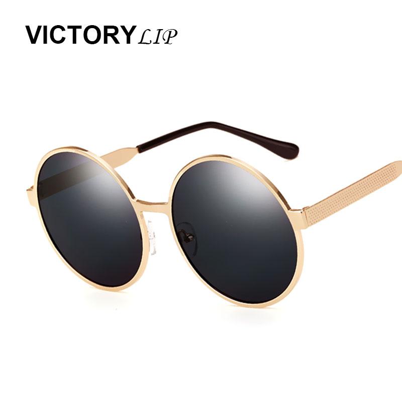 

VictoryLip Round Big Size Sunglasses Women 2020 New Fashion Brand Designer UV400 Men Sun Glasses Female Metal Frame Circle