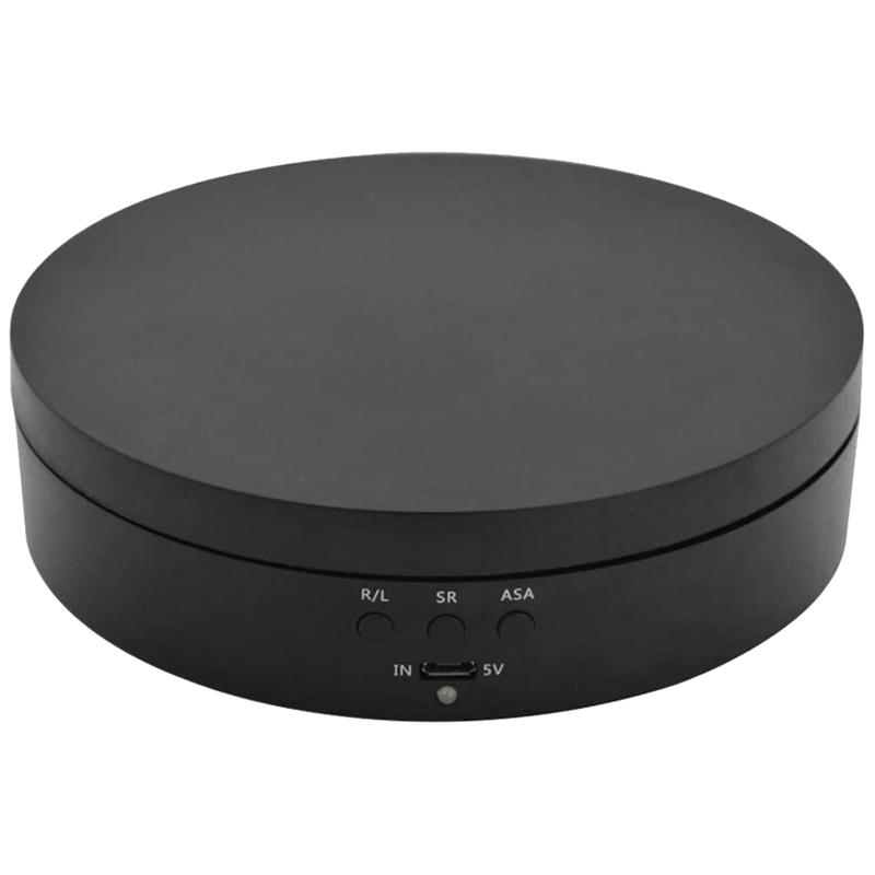 

Black Rechargeable Turntable Display Stand, 360 degree Rotation Speed/Angle Adjustable for Photography/Jewelry Display