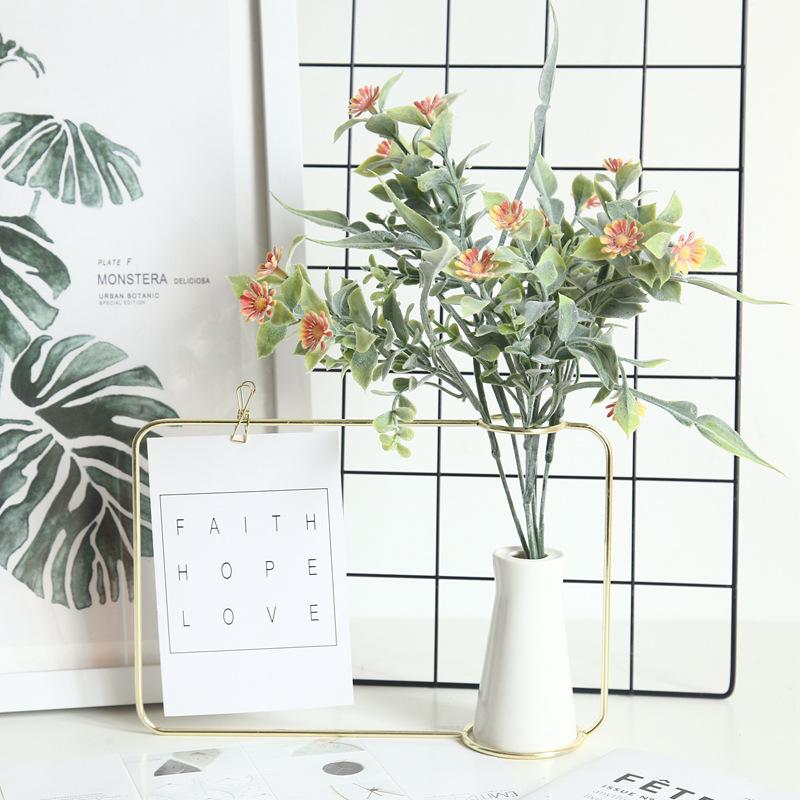 

36cm Colorful Artificial Flowers Silk Daisy Flowers Fake Plants for Living Room Decoration, Orange