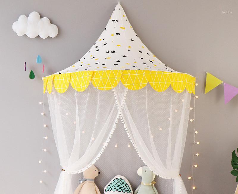 

Girl Princess Breathable Game Tent Multifunction Cotton Anti-Mosquito Half Moon Mosquito Net Baby Wigwam Suitable For Home1