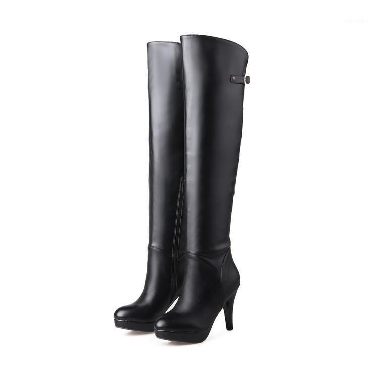 

2020 Rushed New Winter Boots Botas Mujer Big Size 34-46high Heels Autumn Winter Shoes For Women Sexy Casual Women's Boots 6-31, Black