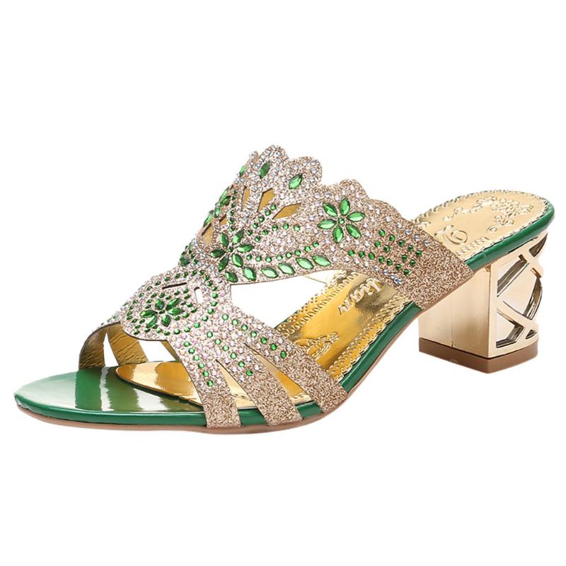 

2021 Summer Women Sandals Open Toe Shoes Evening Party Women Shoes High Heel Square Heel Pumps Ladies Hollow Out Slotted Chunky, Beige