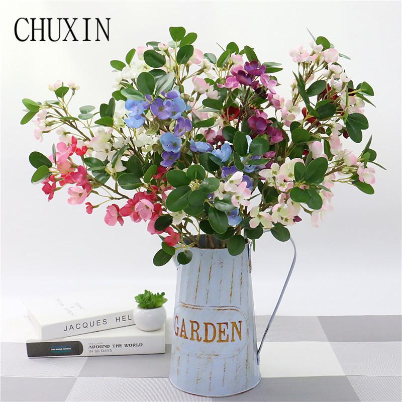 

70cm artificial green bean flower home vase decoration wedding flower row wall Matching material Christmas decoration 1pc1, Red