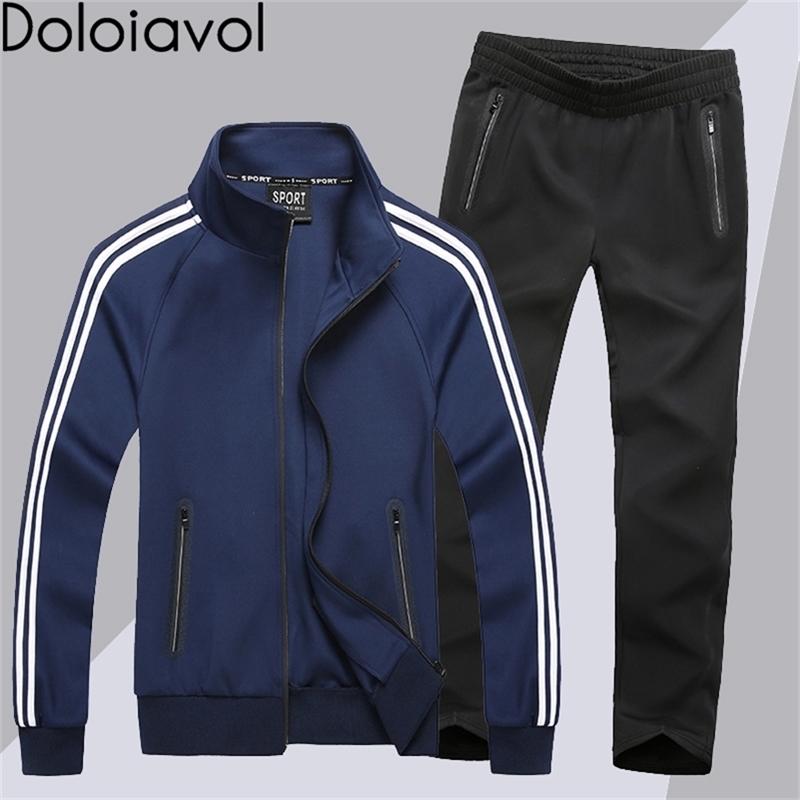 

Sportwear Tracksuit Men Sweat Track Suit Two Piece Mens Set Sports Suits Joggers Top and Pants Plus Size 8XL Conjunto Masculino 201130, Sky blue