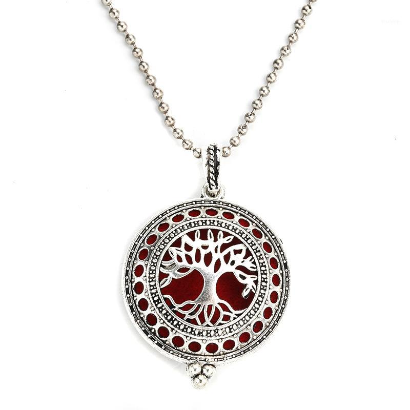 

MODKISR Tree Of Life 30mm High Quality Magnetic Diffuser Jewelry Locket Pendant Essential Oil Scent Necklace1