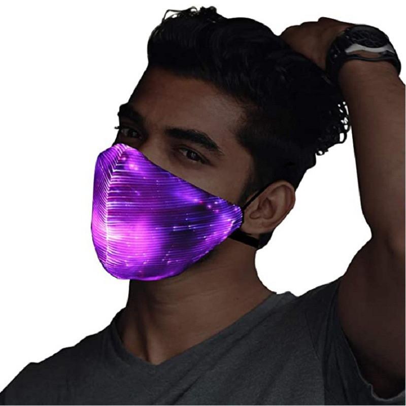 

Fashion Glowing Mask 7 Colors Luminous LED Face Masks for Halloween Party Festival Masquerade Designer