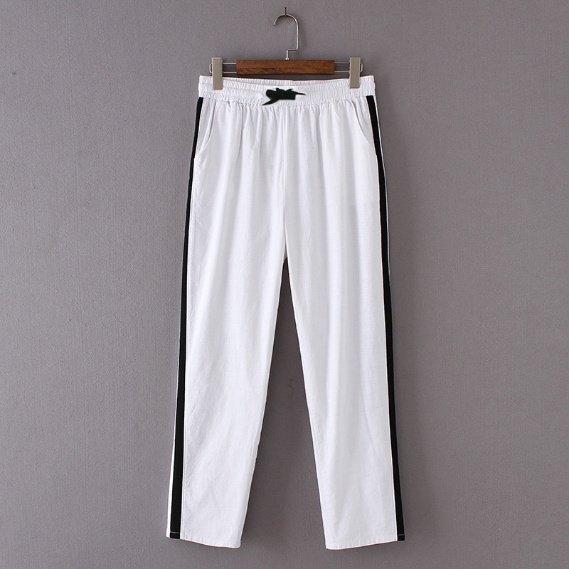 

Female Plus White Skinny Black Size Causal Sports Long Casual Pants Llho
