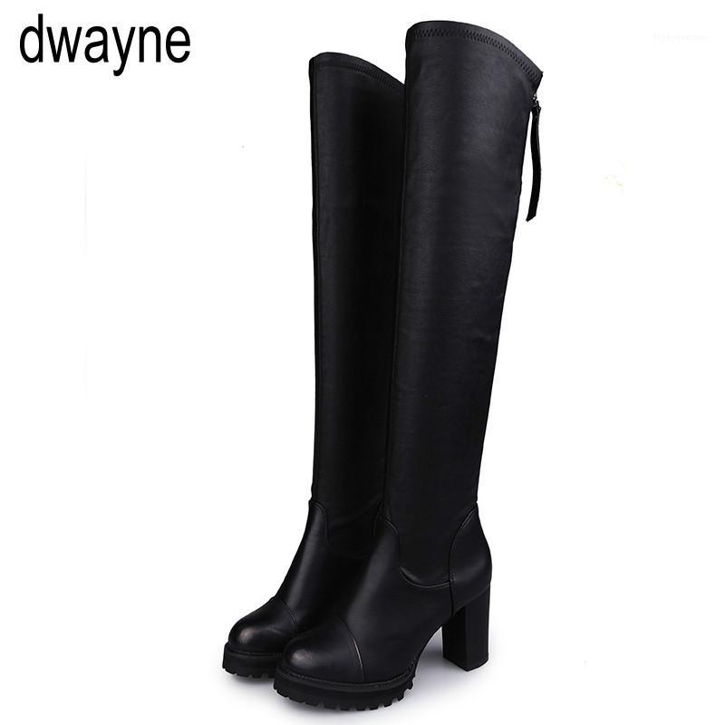 

Shoes Women Boots Autumn Thigh High Boots High Heels Shoes Winter Women Over the Knee Mujer Botas fgb781, Black